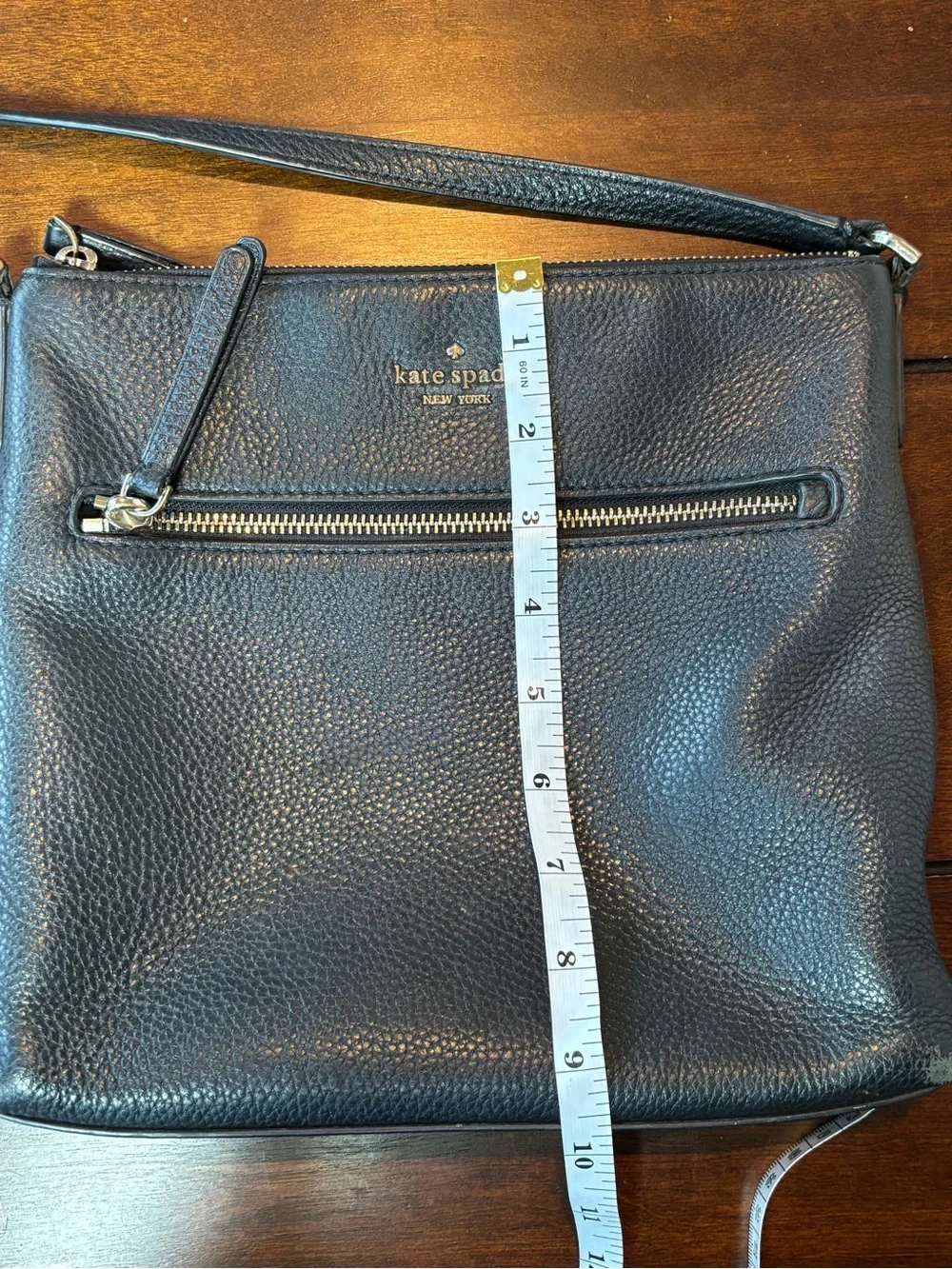 Kate Spade New York Black Pebbled Leather Crossbody Bag